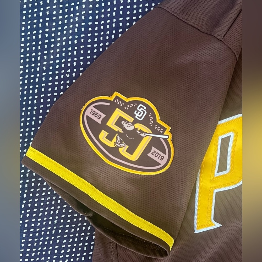 Manny Machado San Diego Padres 50th Anniversary Majestic Baseball Jersey - Picture 7 of 10